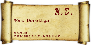 Móra Dorottya névjegykártya